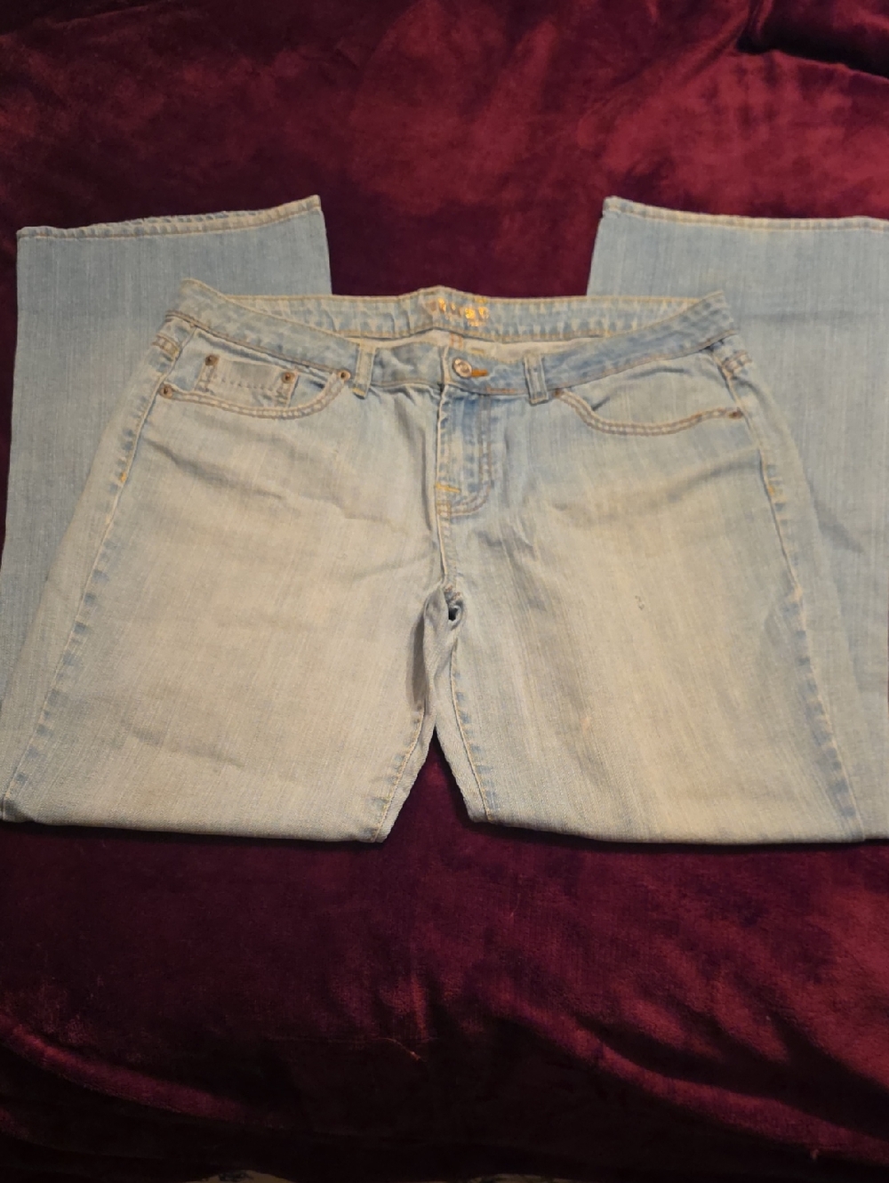 BITTEN by Sarah Jessica Parker Light Blue Wide Boot Cut Women’s Jeans 6S Guc